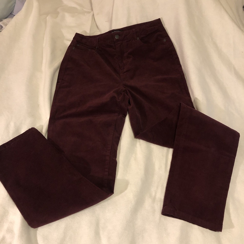 Chadwicks Corduroy Pants Womens 12 TL Maroon